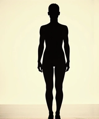 Silueta de persona con peso saludable, fondo neutro.